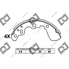 BS1395 DJ PARTS Комплект тормозных колодок