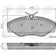 CBP01780 COMLINE Комплект тормозных колодок, дисковый тормоз