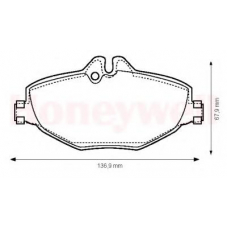 573091B BENDIX Комплект тормозных колодок, дисковый тормоз