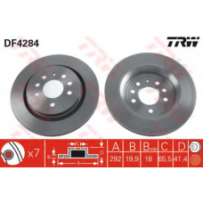 DF4284 TRW Тормозной диск