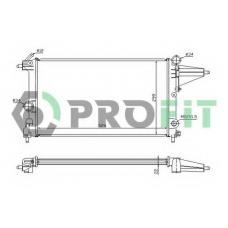 PR 5076A1 PROFIT Радиатор, охлаждение двигателя
