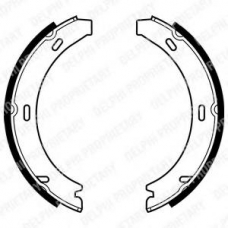 LS1992 DELPHI Комплект тормозных колодок, стояночная тормозная с