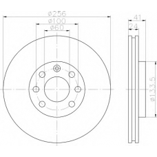 8DD 355 101-491 HELLA Тормозной диск