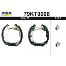 79KT0008 ICER Комплект тормозных колодок