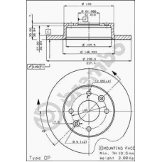 08.4284.20 BREMBO Тормозной диск