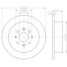 8DD 355 112-831 HELLA PAGID Тормозной диск