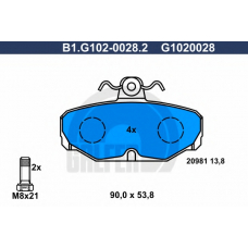 B1.G102-0028.2 GALFER Комплект тормозных колодок, дисковый тормоз