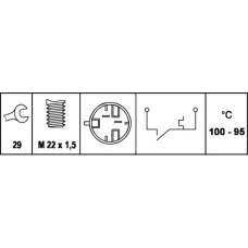 6ZT 007 808-031 HELLA Термовыключатель, вентилятор радиатора