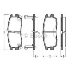 0 986 TB2 681 BOSCH Комплект тормозных колодок, дисковый тормоз