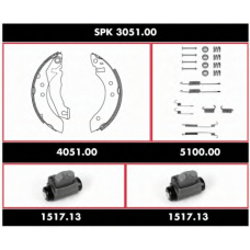 SPK 3051.00 WOKING Комплект тормозов, барабанный тормозной механизм