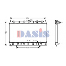 140001N AKS DASIS Радиатор, охлаждение двигателя