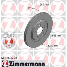 600.1606.20 ZIMMERMANN Тормозной диск