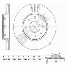 BR 331 VA100 BRECK Тормозной диск