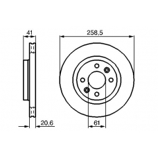 0 986 478 124 BOSCH Тормозной диск