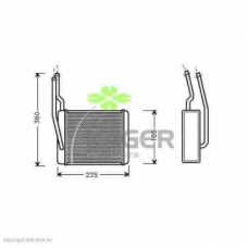 32-0040 KAGER Теплообменник, отопление салона