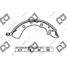 BS1257 DJ PARTS Комплект тормозных колодок