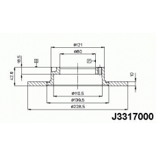 J3317000 NIPPARTS Тормозной диск