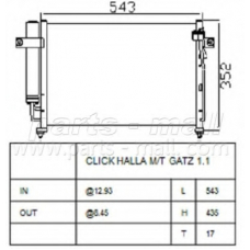 PXNCA-101 Parts mall Конденсатор, кондиционер