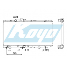 PA010282 KOYO P-tank corrugate-fin ass'y