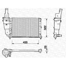 350213113003 MAGNETI MARELLI Радиатор, охлаждение двигателя