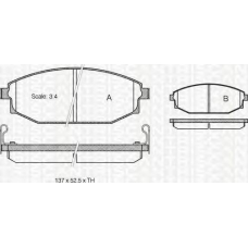 8110 43009 TRIDON Brake pads - front