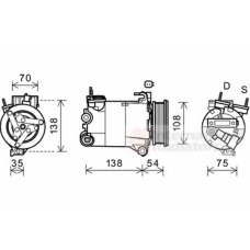 1800K478 VAN WEZEL Компрессор, кондиционер