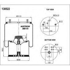 3881-01  K Airtech Кожух пневматической рессоры