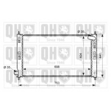 QER1854 QUINTON HAZELL Радиатор, охлаждение двигателя