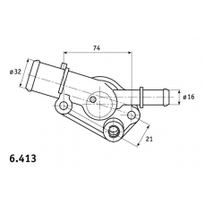 6.413.82 BEHR Термостат, охлаждающая жидкость