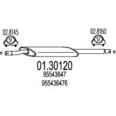 01.30120 MTS Предглушитель выхлопных газов