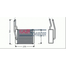 1890091 KUHLER SCHNEIDER Теплообменник, отопление салона