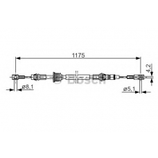 1 987 482 012 BOSCH Трос, стояночная тормозная система