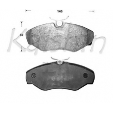 D10091 KAISHIN Комплект тормозных колодок, дисковый тормоз