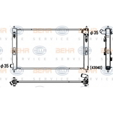 8MK 376 900-681 HELLA Радиатор, охлаждение двигателя