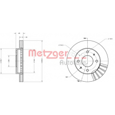 6110248 METZGER Тормозной диск