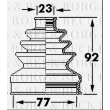 BCB6123 BORG & BECK Пыльник, приводной вал