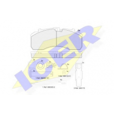152091-073 ICER Комплект тормозных колодок, дисковый тормоз