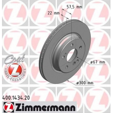 400.1434.20 ZIMMERMANN Тормозной диск