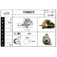 VW9073 SNRA Стартер