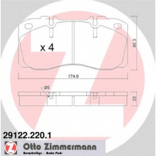 29122.220.1 ZIMMERMANN Комплект тормозных колодок, дисковый тормоз