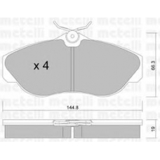 22-0350-0 METELLI Комплект тормозных колодок, дисковый тормоз