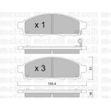 22-0791-0 METELLI Комплект тормозных колодок, дисковый тормоз