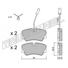 067.1 TRUSTING Комплект тормозных колодок, дисковый тормоз