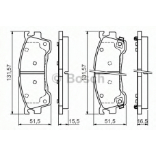 0 986 495 029 BOSCH Комплект тормозных колодок, дисковый тормоз