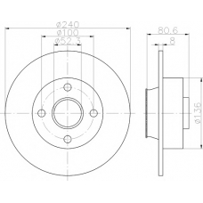 8DD 355 113-481 HELLA PAGID Тормозной диск