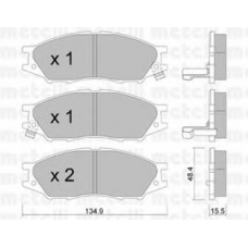 22-0810-0 METELLI Комплект тормозных колодок, дисковый тормоз