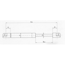 57 38 95-95 JOHNS Газовая пружина, крышка багажник