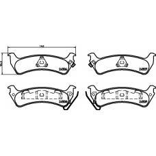 8DB 355 013-091 HELLA PAGID Комплект тормозных колодок, дисковый тормоз