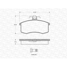 363702160854 MAGNETI MARELLI Комплект тормозных колодок, дисковый тормоз