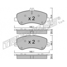 841.0 TRUSTING Комплект тормозных колодок, дисковый тормоз
